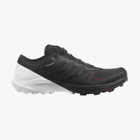 Scarpe Trail Running Salomon SENSE PRO 4 Uomo Nere/Bianche IT 7-O48